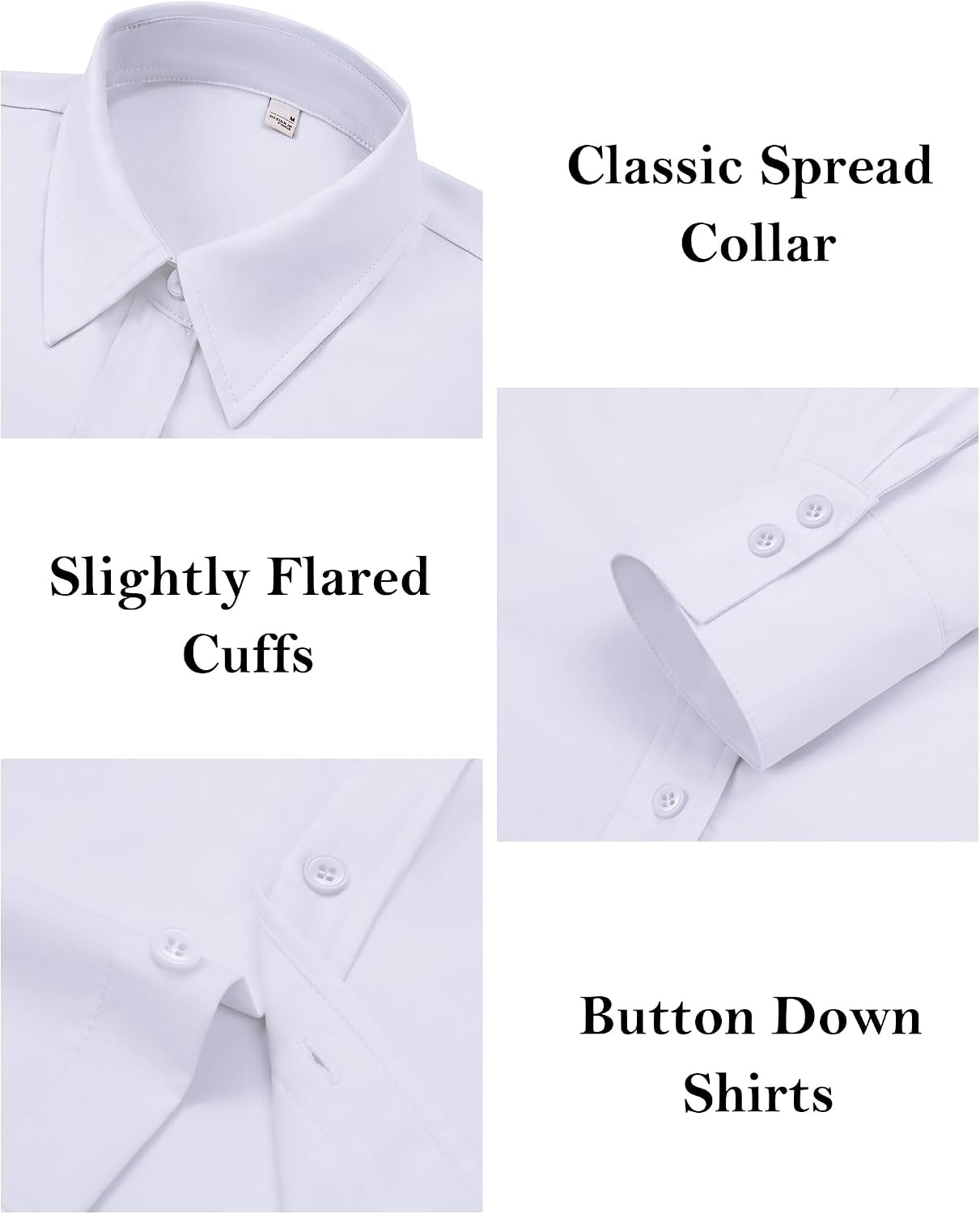 image:imagesiliteelon Striped Button Down Shirts for Women Work Collared Dress Shirt Old Money Business Casual Outfits Blouses for Women Dressy Casual Long Sleeve Professional Interview Shirts with PocketZwhite